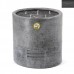 Candle in waxed concrete jars